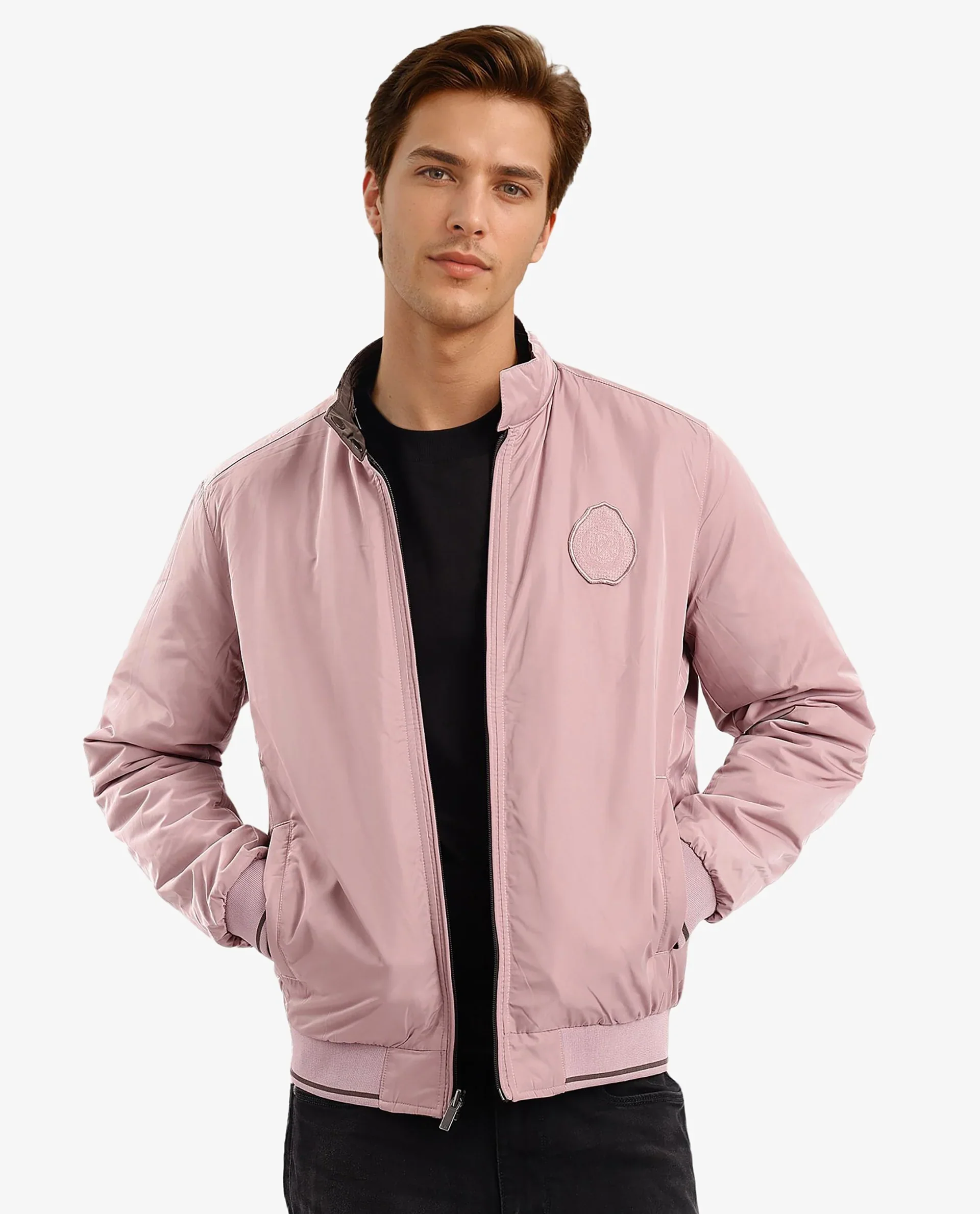 Rare Rabbit Men's Royban-2 Green Polyester Plain Regular Fit Full Sleeve High Neck Jacket - Image 13