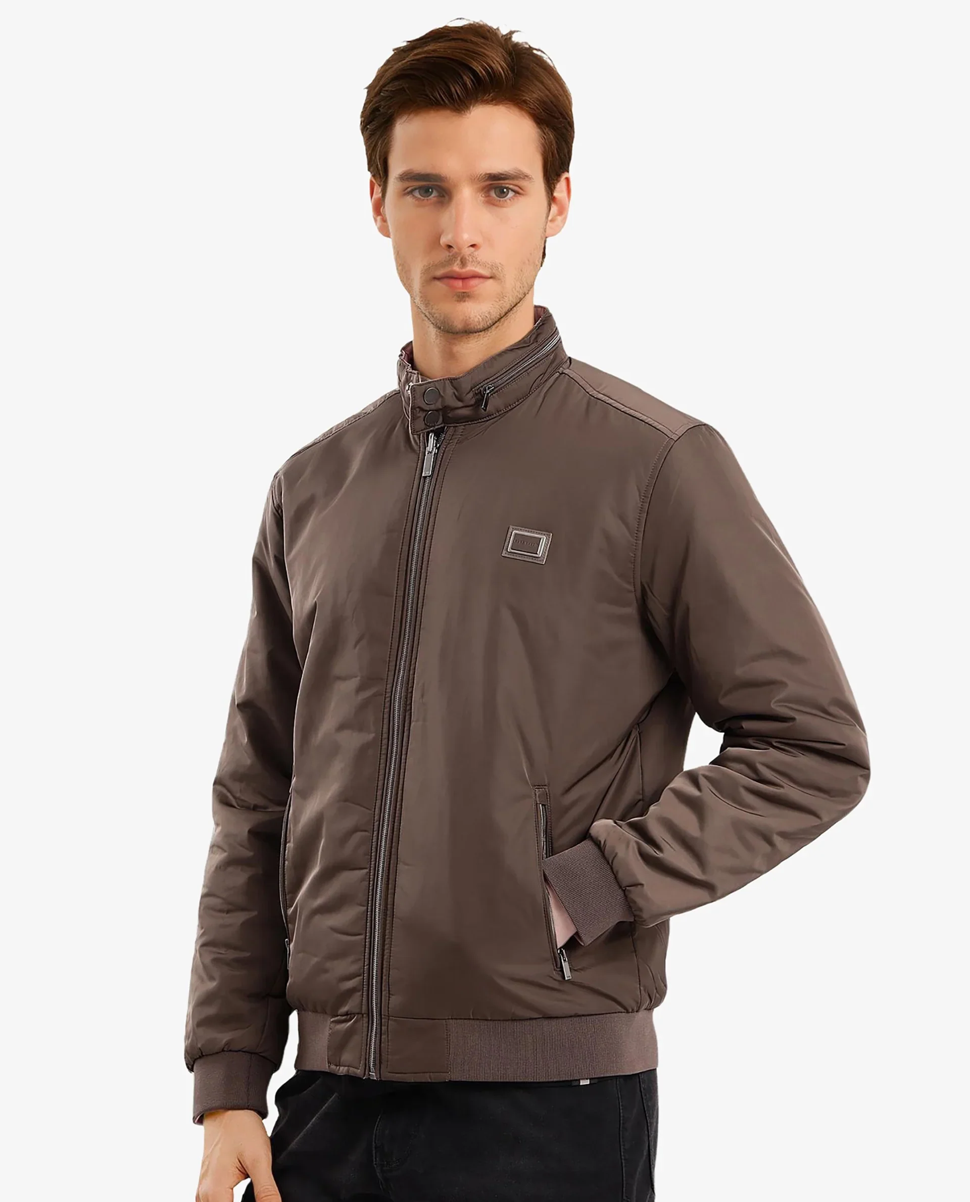 Rare Rabbit Men's Royban-2 Green Polyester Plain Regular Fit Full Sleeve High Neck Jacket - Image 14