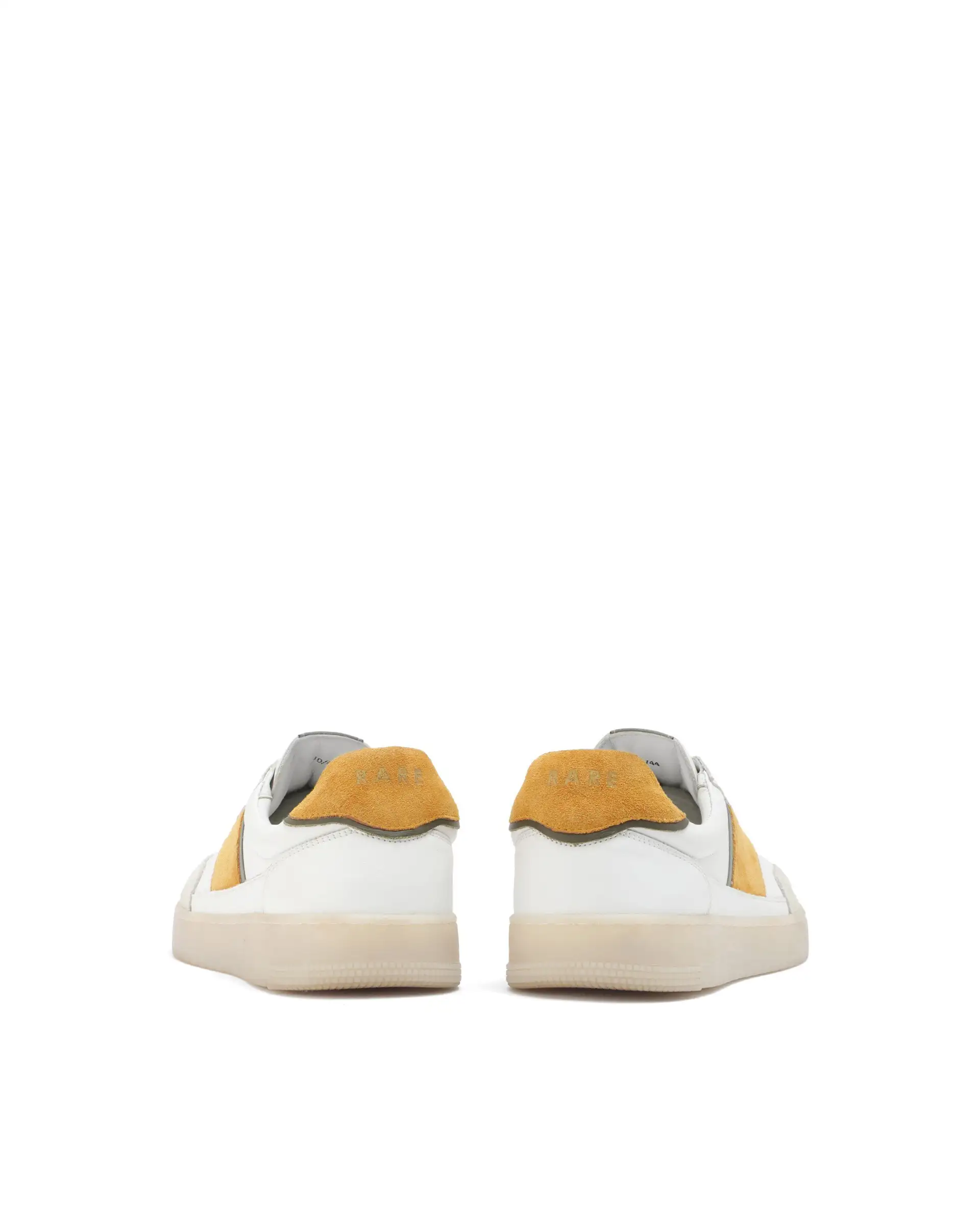 Rare Rabbit Men's Sirius Mustard Suede And Leather Upper Round Toe Low-Top Lace-Up Sneaker Shoes - Image 6