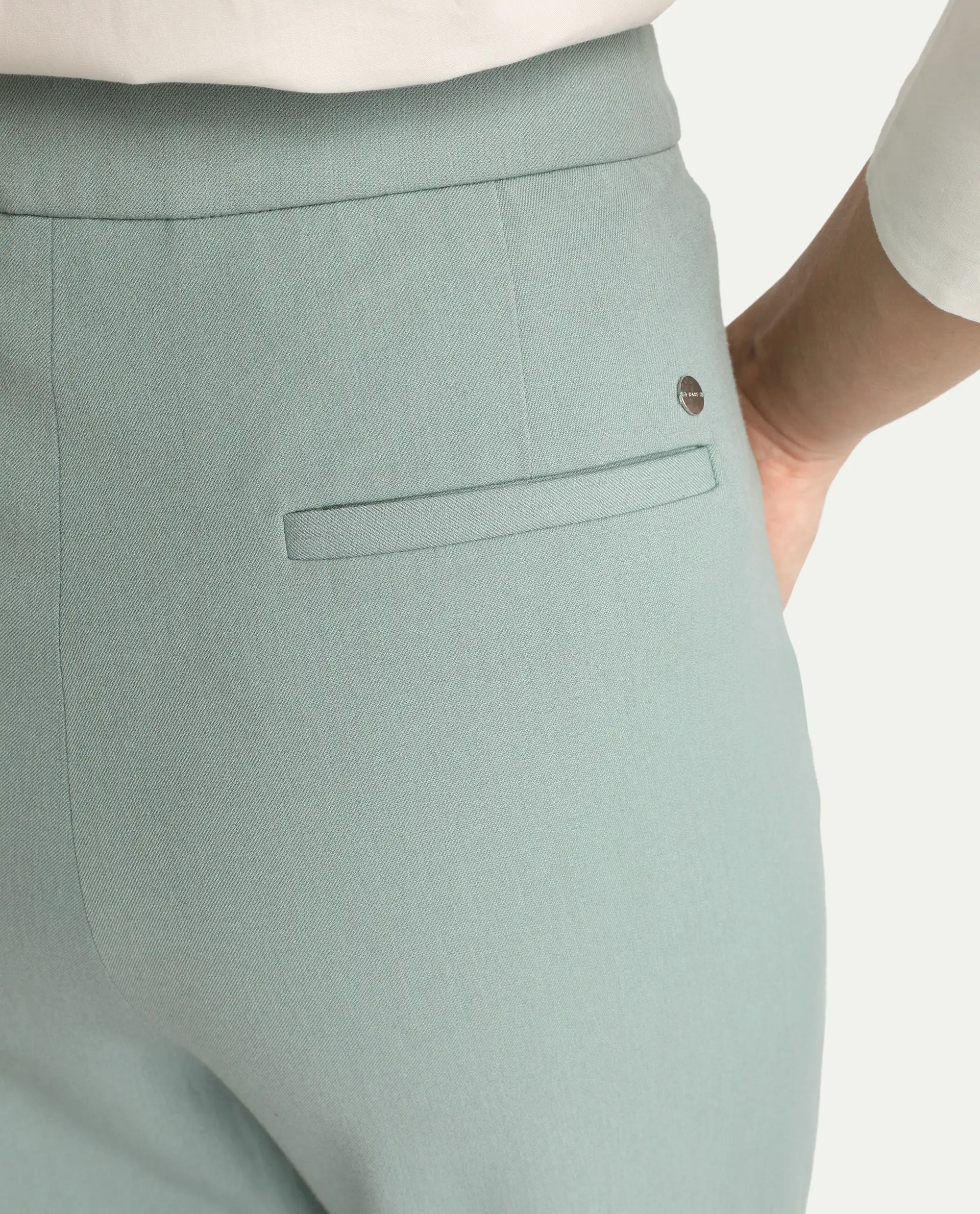 Rareism Women's Srait Aqua Polyester Straight Fit Travel Trouser - Image 6