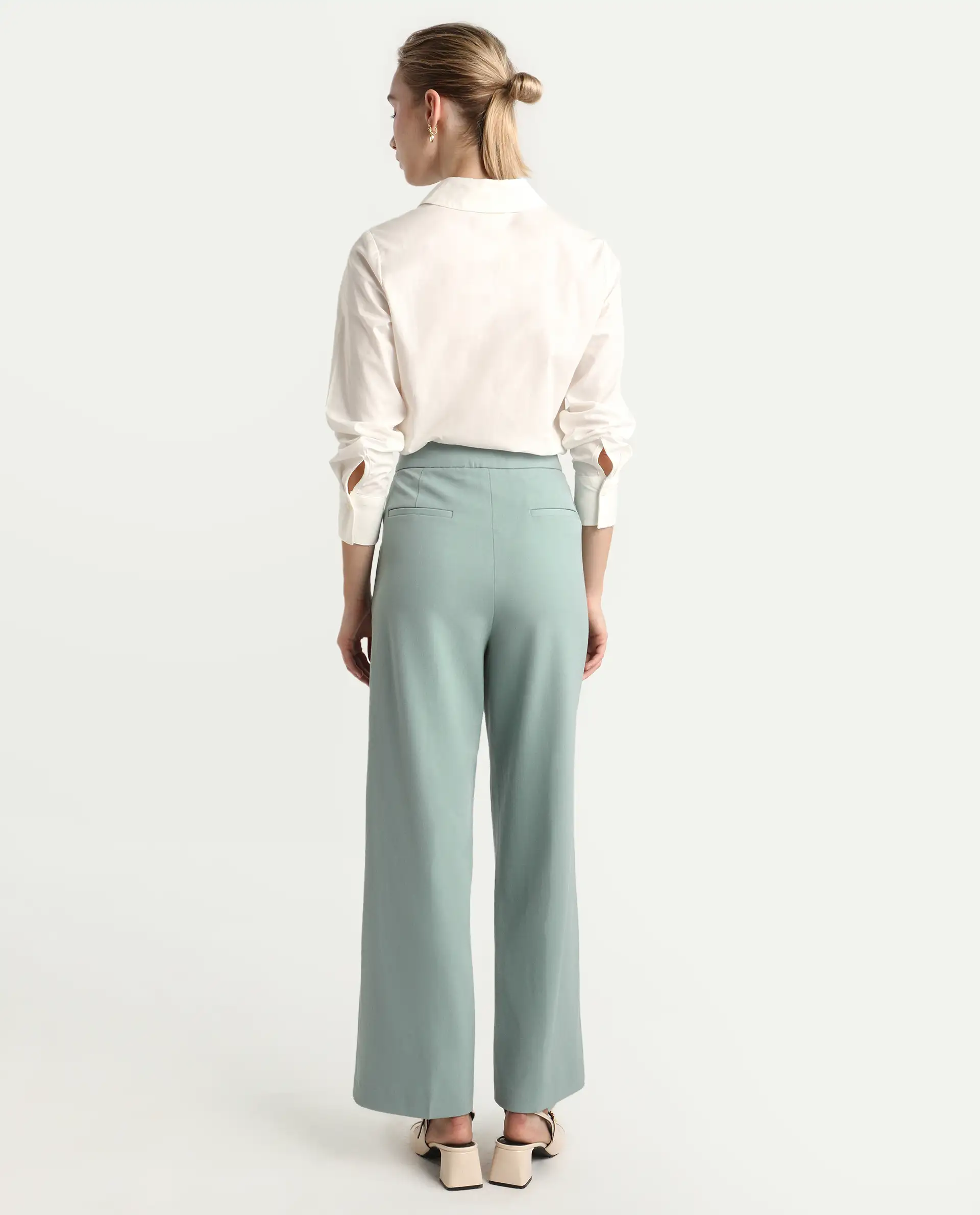 Rareism Women's Srait Aqua Polyester Straight Fit Travel Trouser - Image 9