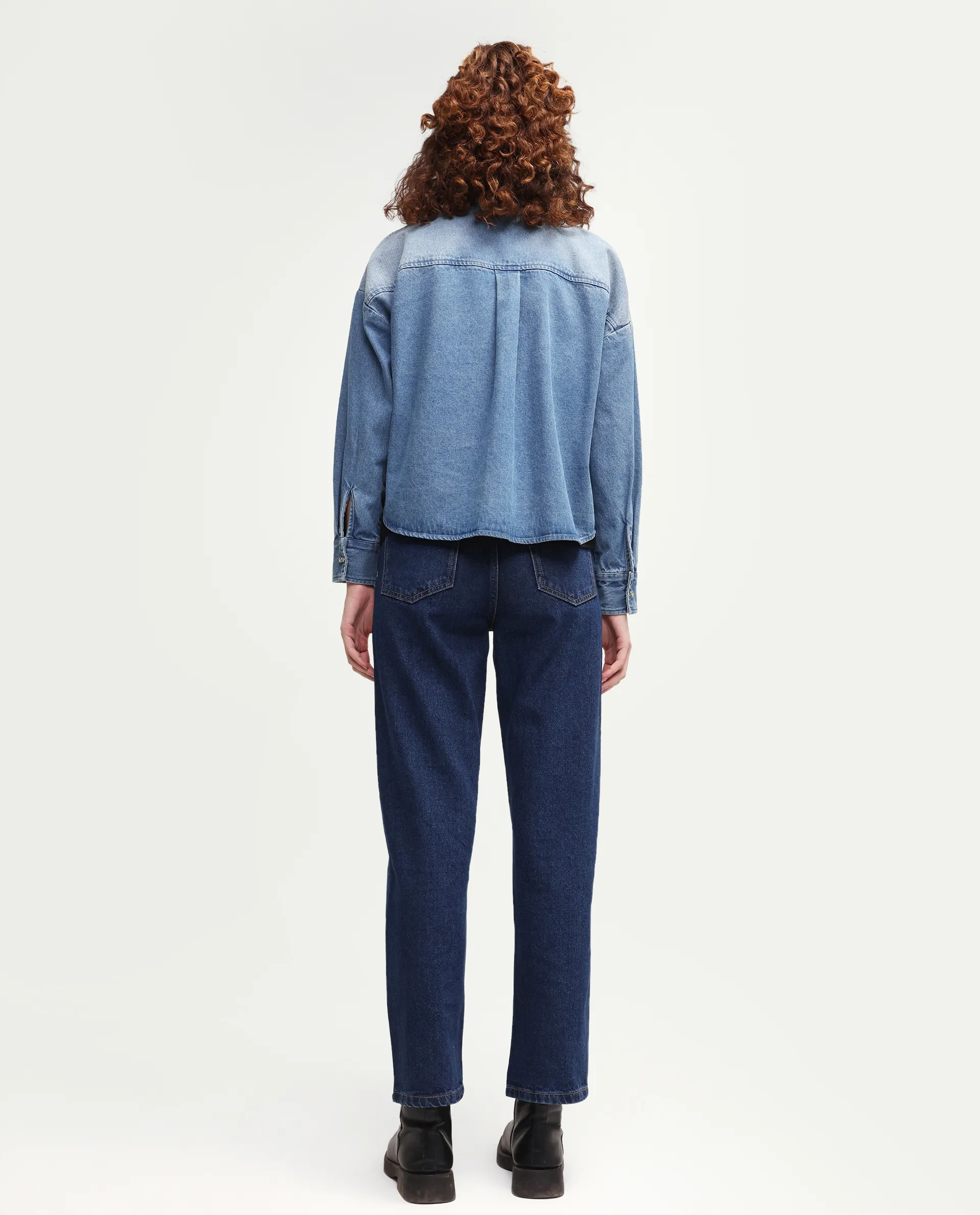 Rareism Women's Stella Dark Blue Cotton Straight Fit Plain Jeans - Image 7