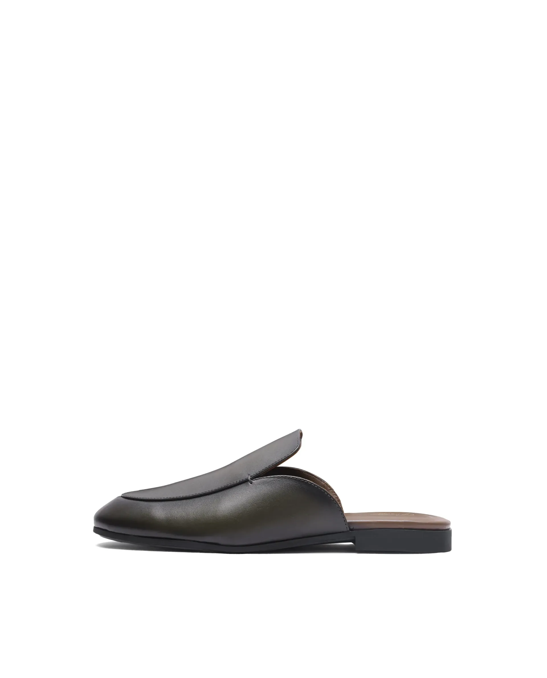Rare Rabbit Men Sydney Dark Olive Slip-On Mule