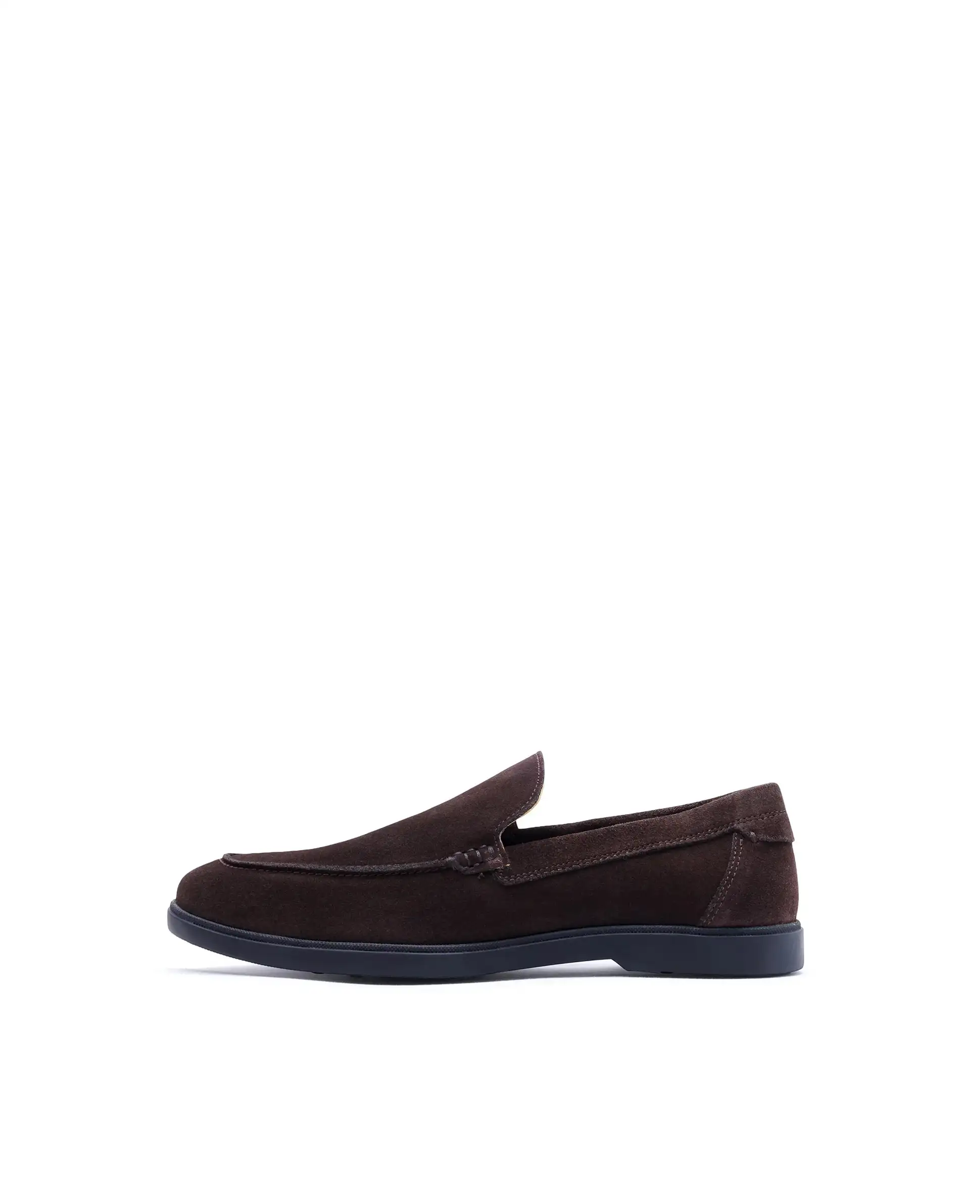 Rare Rabbit Men Velour Coffee Suede Leather Slip-On Closure Loafer - Image 3
