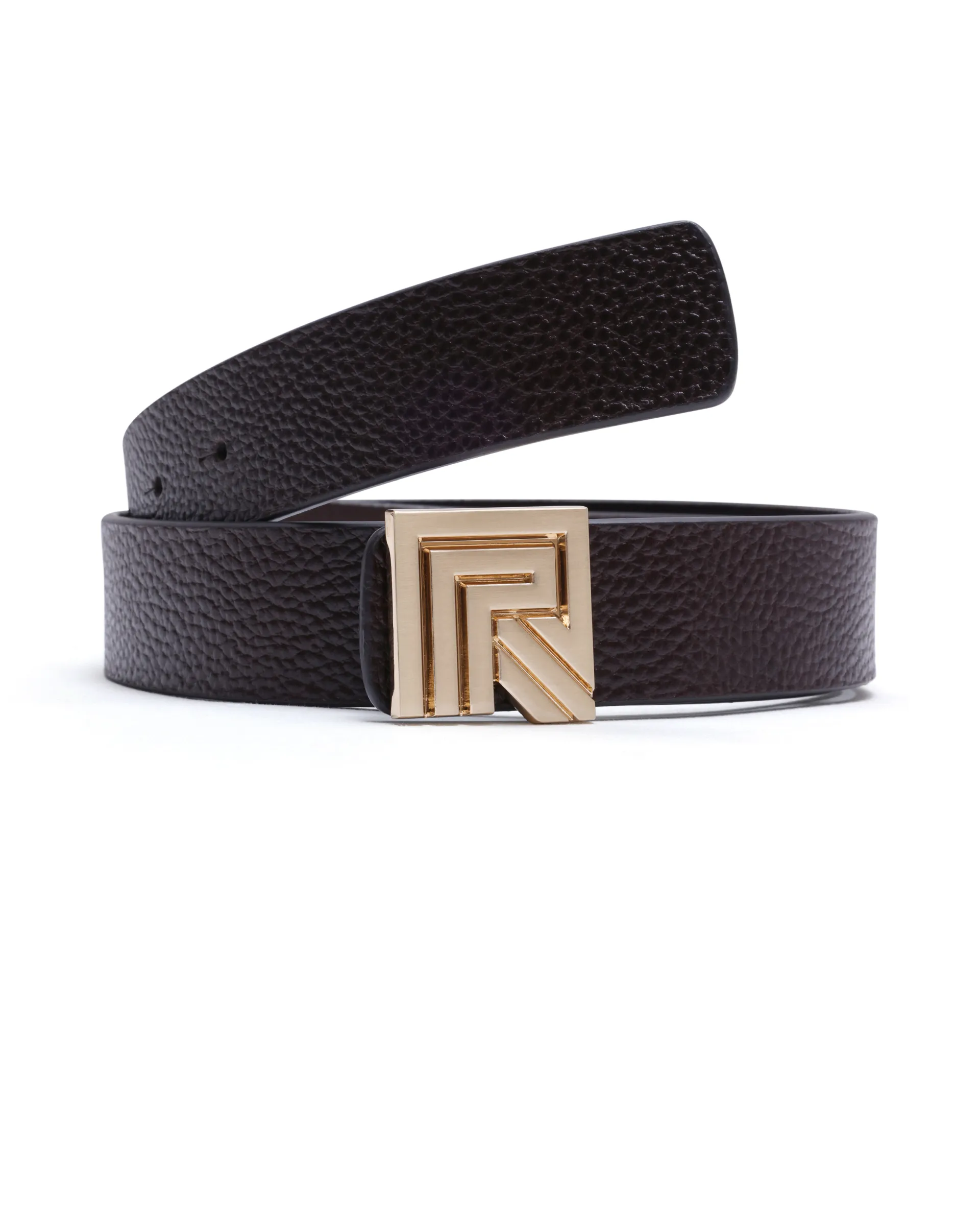 Rare Rabbit Men Vero Brown Non Reversible Leather Belt