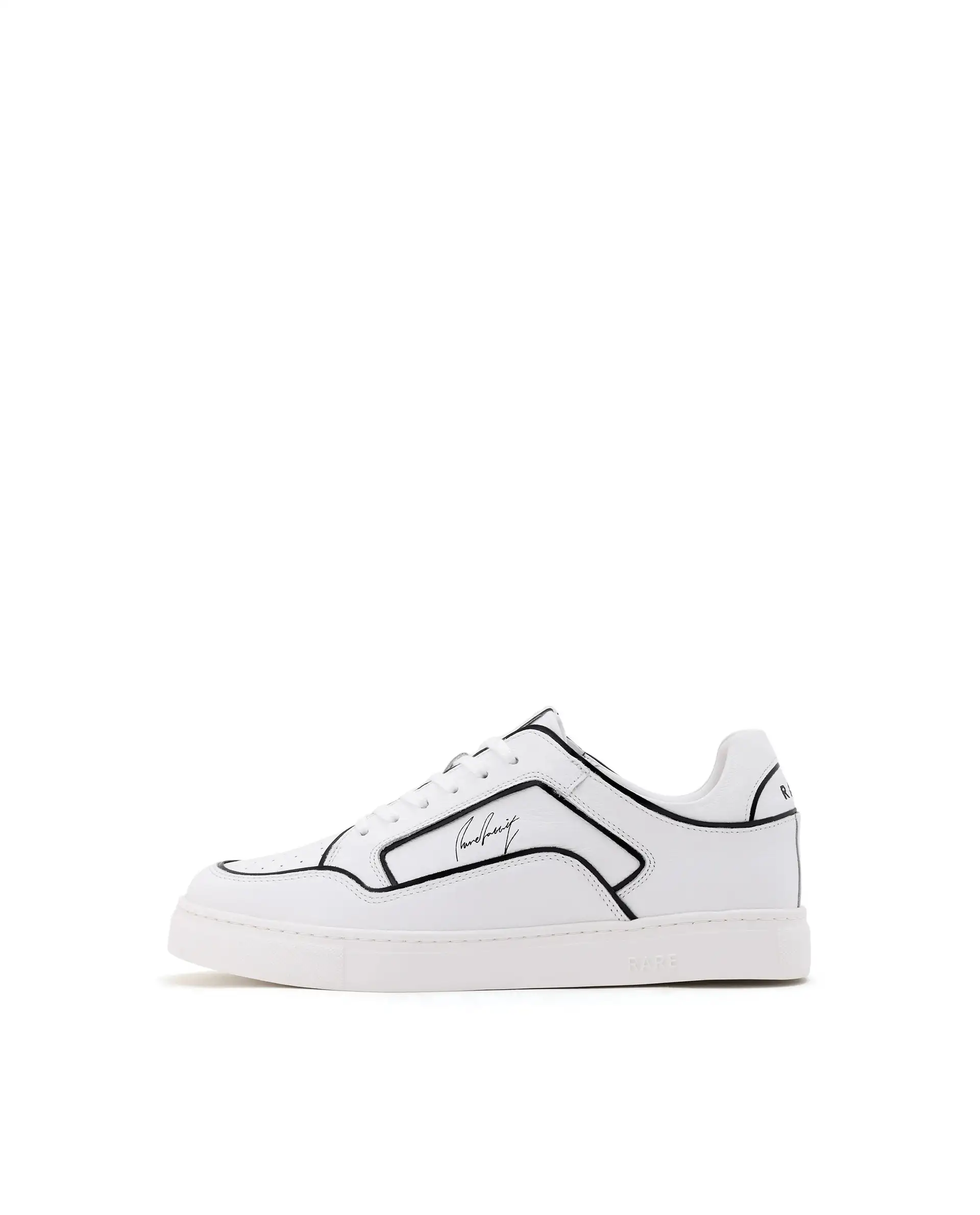 Rare Rabbit Men Veron White Genuine Leather Dual Tone Low-Top Lace-Up Shoes
