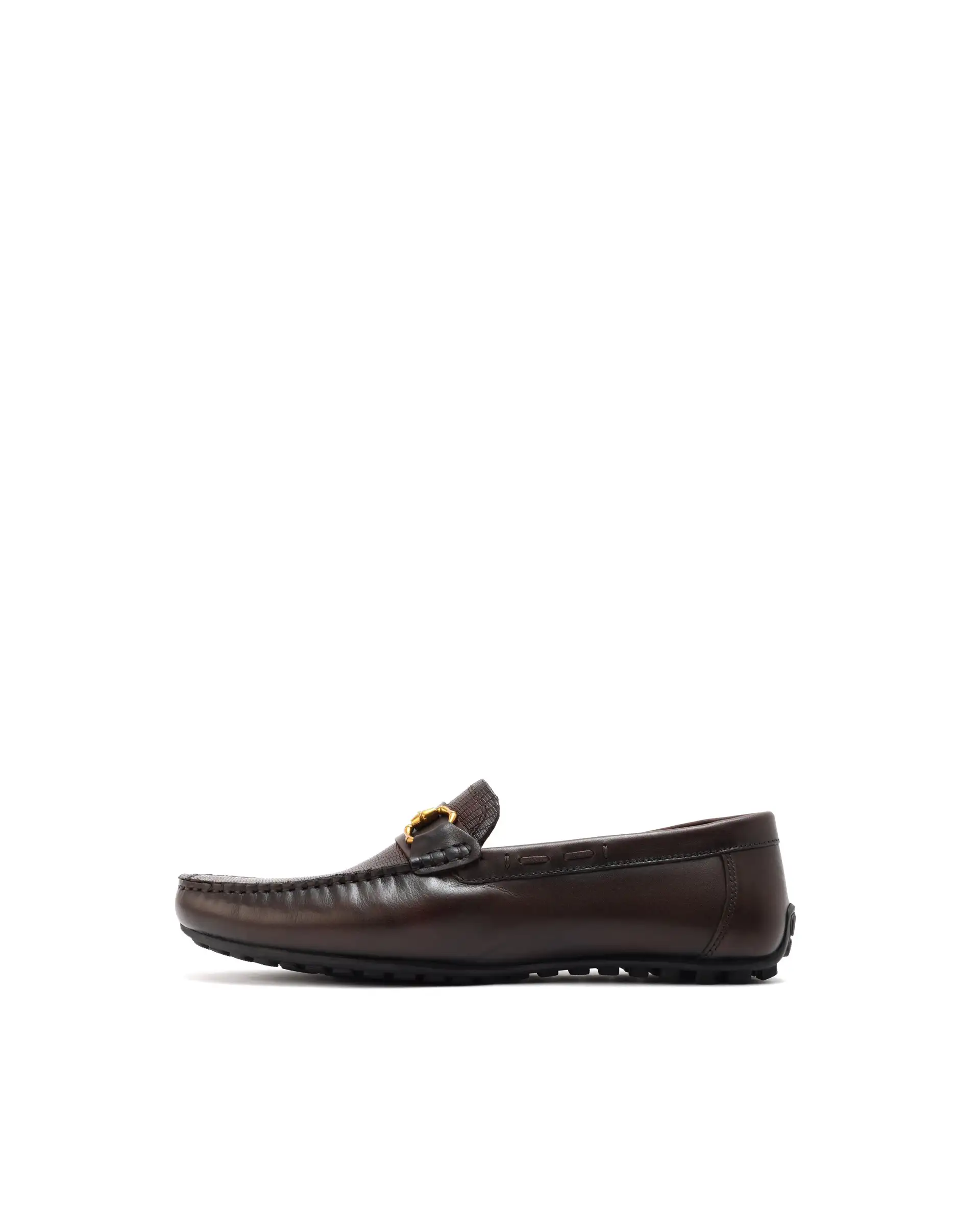 Rare Rabbit Men's Wave Pro Brown Genuine Leather Plated Slip-On Driving Moccasins - Image 7