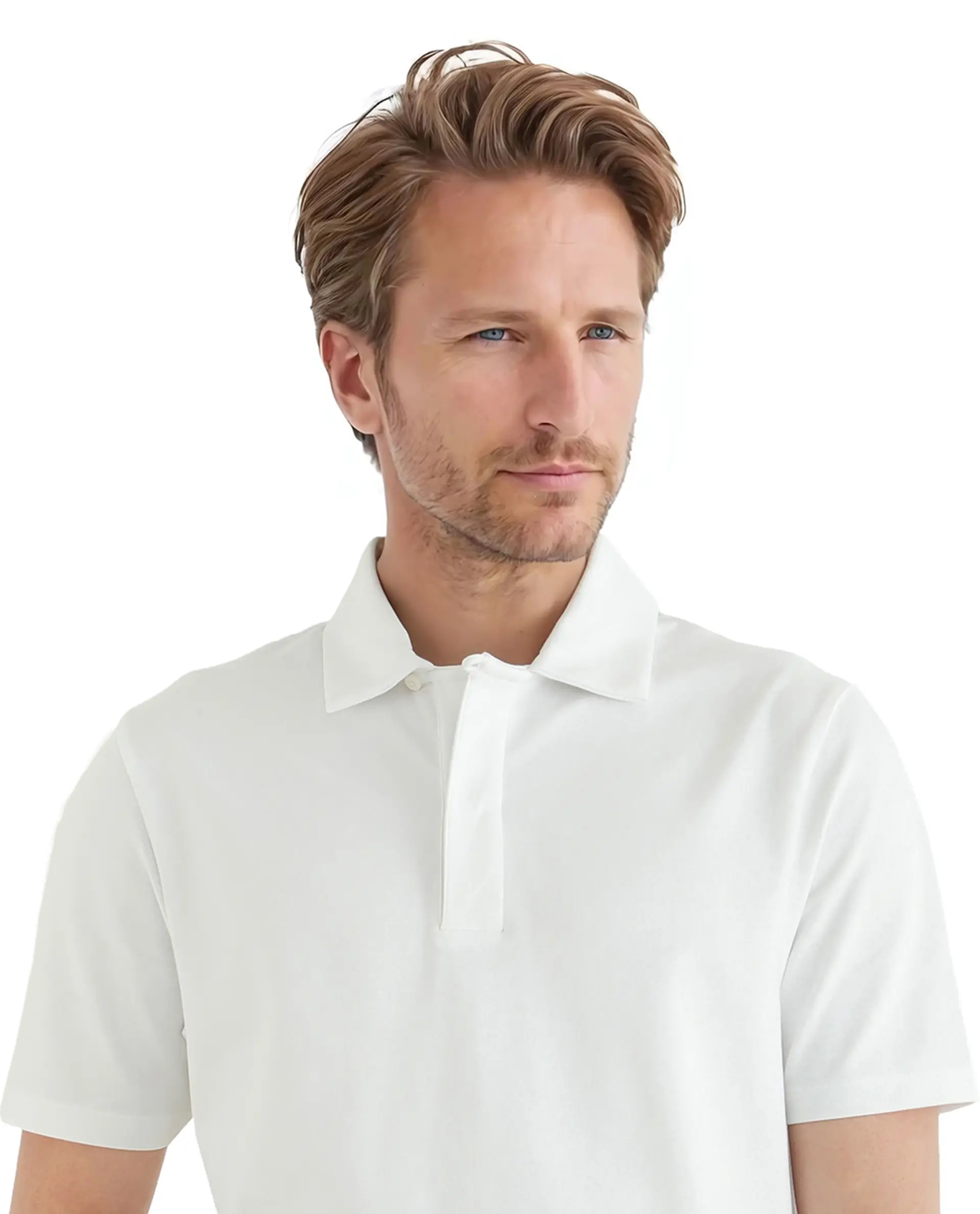 Rare Rabbit Men's Zeni White Cotton Plain Regular Fit Half Sleeve Polo - Image 3